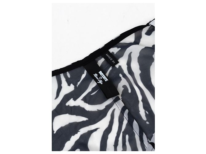 Rotate Birger Christensen x Reina Olga Maxikleid Zebra Print Schwarz Weiß - Ansicht 4