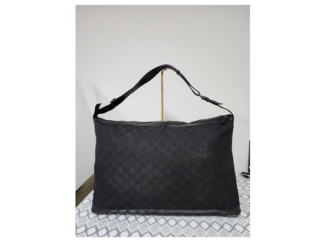 Borsa da viaggio in nylon GG Gucci nera Nero - vista 10
