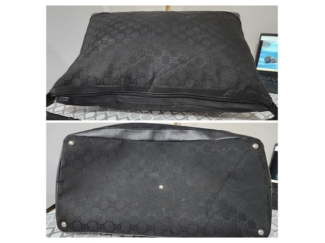 Borsa da viaggio in nylon GG Gucci nera Nero - vista 4