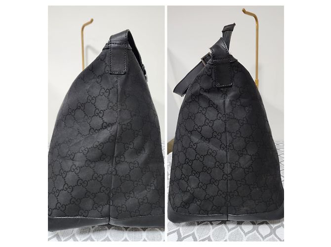 Borsa da viaggio in nylon GG Gucci nera Nero - vista 6
