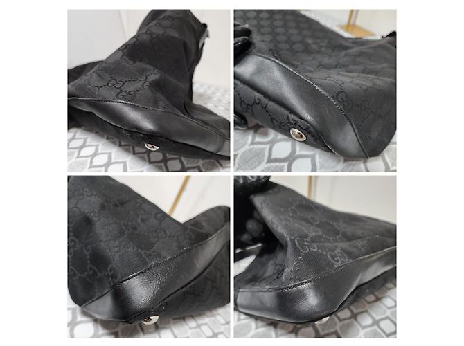 Borsa da viaggio in nylon GG Gucci nera Nero - vista 8