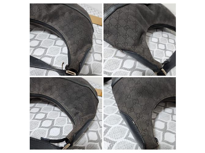 Borsa hobo in tela Gucci nera Nero - vista 10