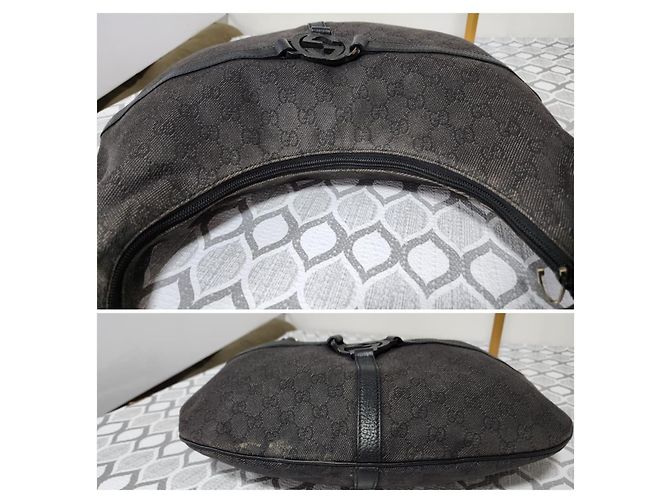 Borsa hobo in tela Gucci nera Nero - vista 4