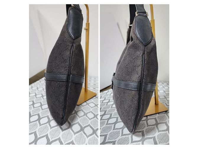 Borsa hobo in tela Gucci nera Nero - vista 6
