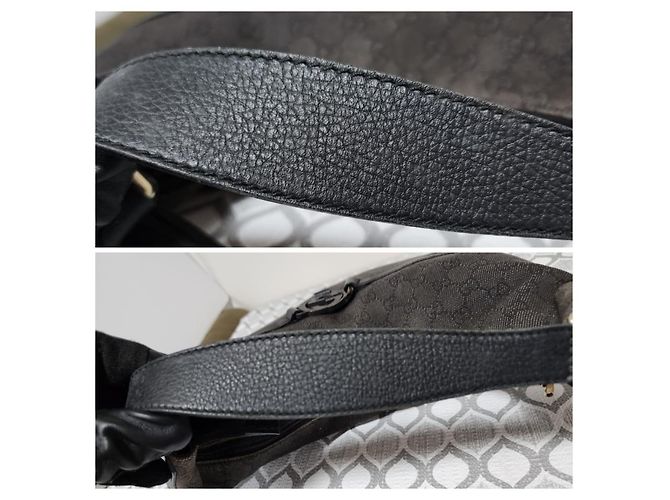 Borsa hobo in tela Gucci nera Nero - vista 8