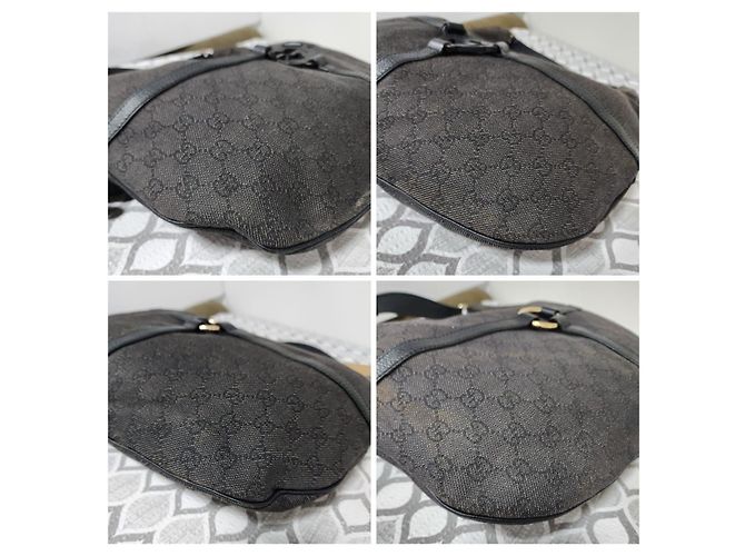 Borsa hobo in tela Gucci nera Nero - vista 9
