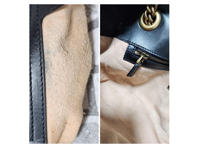 Borsa a Spalla GG Marmont Grande in Pelle Matelassé Nera GUCCI Nero - vista 16