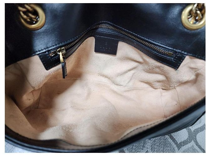 Borsa a Spalla GG Marmont Grande in Pelle Matelassé Nera GUCCI Nero - vista 17
