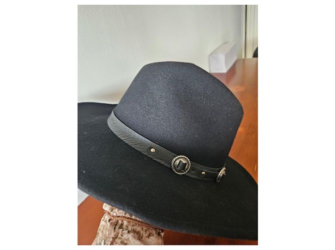 Autre Marque Schwarzer Woll-Westernhut - Ansicht 2