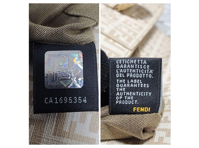 Fendi Zucchino beschichtete Canvas FF Tragetasche Beige - Ansicht 5