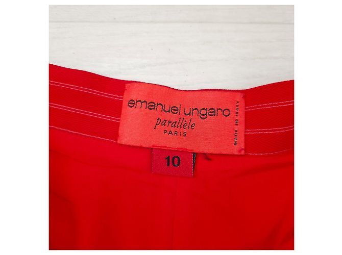 Emanuel Ungaro Parallele tailleur pantalone rosso 1996 - vista 3