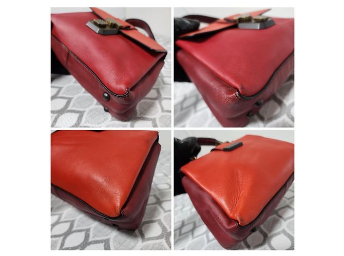 Borsa a Mano Intrecciato Bottega Veneta Rossa Bordò - vista 11