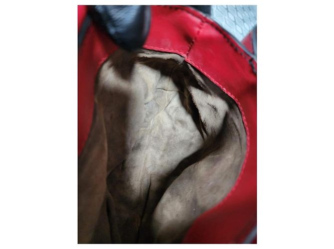 Borsa a Mano Intrecciato Bottega Veneta Rossa Bordò - vista 13