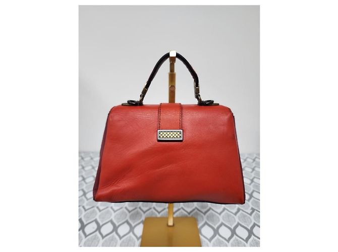 Borsa a Mano Intrecciato Bottega Veneta Rossa Bordò - vista 15