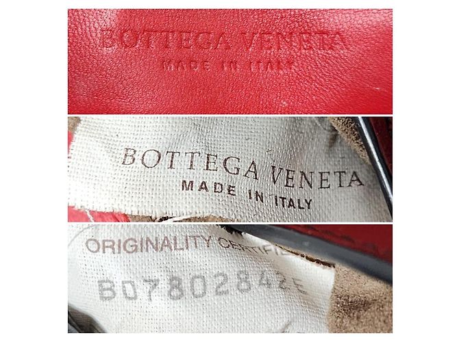 Borsa a Mano Intrecciato Bottega Veneta Rossa Bordò - vista 2