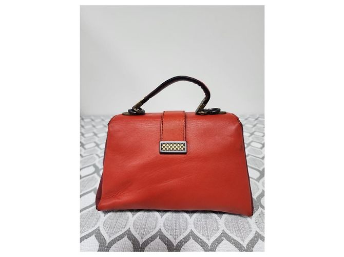 Borsa a Mano Intrecciato Bottega Veneta Rossa Bordò - vista 3