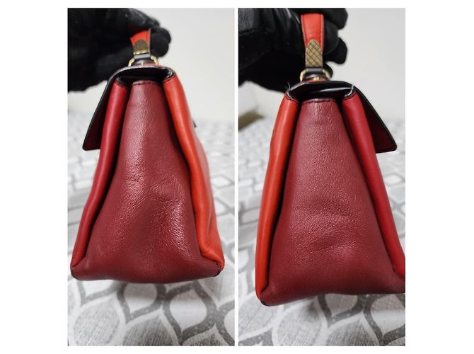Borsa a Mano Intrecciato Bottega Veneta Rossa Bordò - vista 4