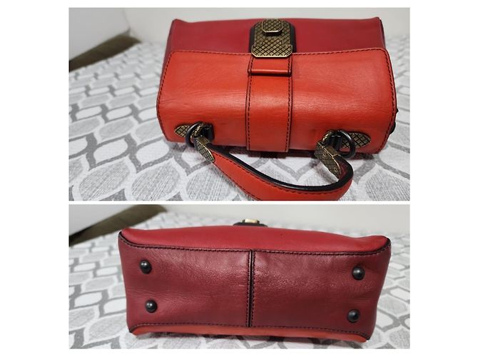 Borsa a Mano Intrecciato Bottega Veneta Rossa Bordò - vista 5