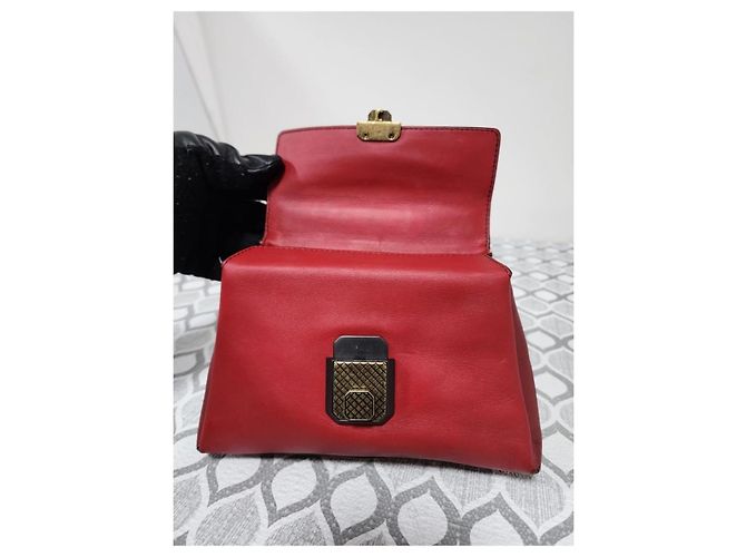 Borsa a Mano Intrecciato Bottega Veneta Rossa Bordò - vista 7