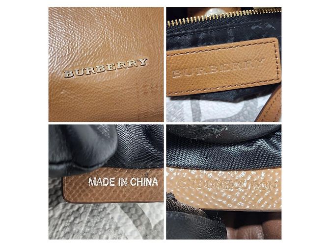 Borsa a tracolla in pelle Burberry con cordoncino marrone - vista 2