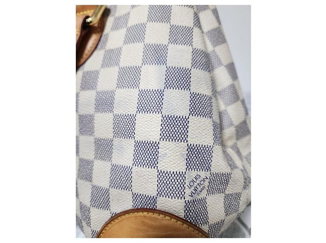 Borsa a Spalla Louis Vuitton Damier Azur Hampstead PM Marrone/Beige - vista 12