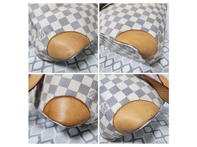 Borsa a Spalla Louis Vuitton Damier Azur Hampstead PM Marrone/Beige - vista 9