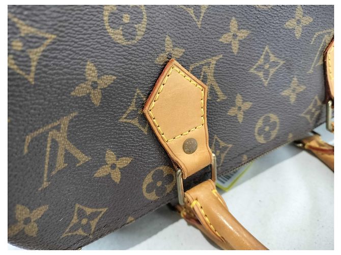 Borsa a mano Speedy Louis Vuitton in tela Monogram 30 Marrone - vista 3