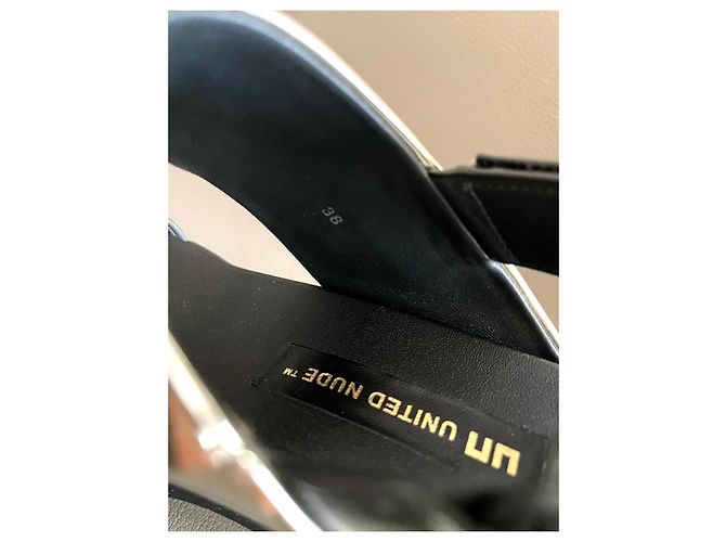 United Nude Sandali con zeppa Brutt neri Oro e grigi misura 38 Nero D'oro Grigio - vista 10