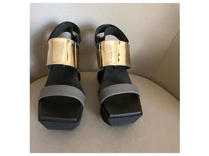 United Nude Sandali con zeppa Brutt neri Oro e grigi misura 38 Nero D'oro Grigio - vista 3