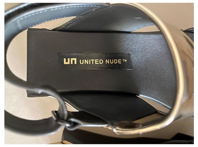 United Nude Sandali con zeppa Brutt neri Oro e grigi misura 38 Nero D'oro Grigio - vista 7