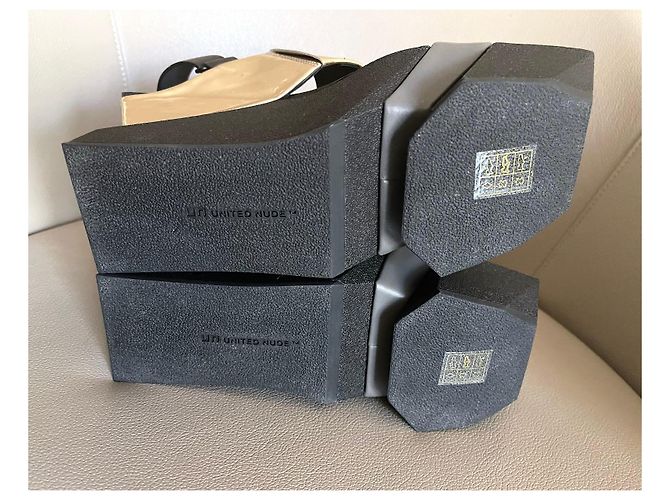 United Nude Sandali con zeppa Brutt neri Oro e grigi misura 38 Nero D'oro Grigio - vista 9