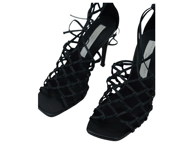 Stella Mc Cartney Sandali Stella McCartney Lattice con lacci neri Nero - vista 2