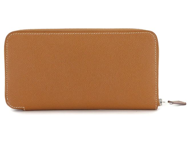 Billetera redonda larga Azap de seda Hermès Castaño - vista 3