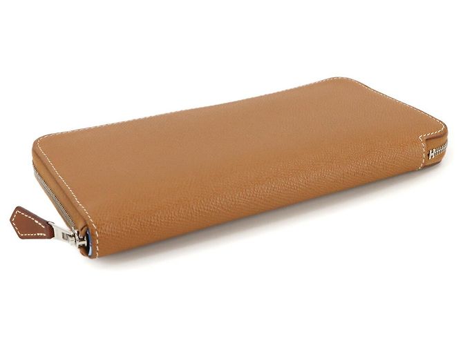 Billetera redonda larga Azap de seda Hermès Castaño - vista 5