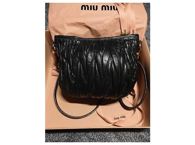 Borsa a Spalla Matelassé Miu Miu Nero - vista 6