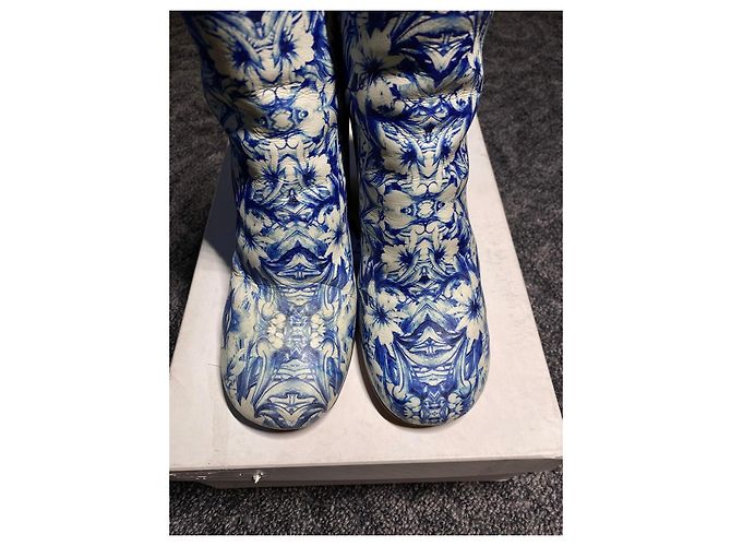 Autre Marque Botines Tabi Maison Margiela Blanco Azul - vista 5
