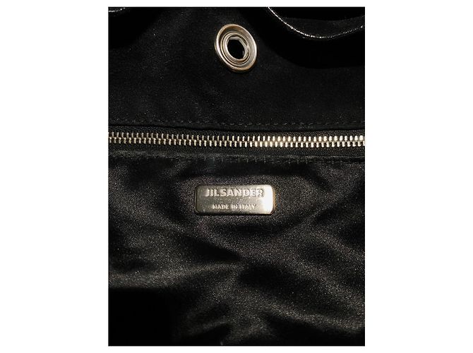 Vintage Wildleder-Handtasche Jil Sander Schwarz - Ansicht 7