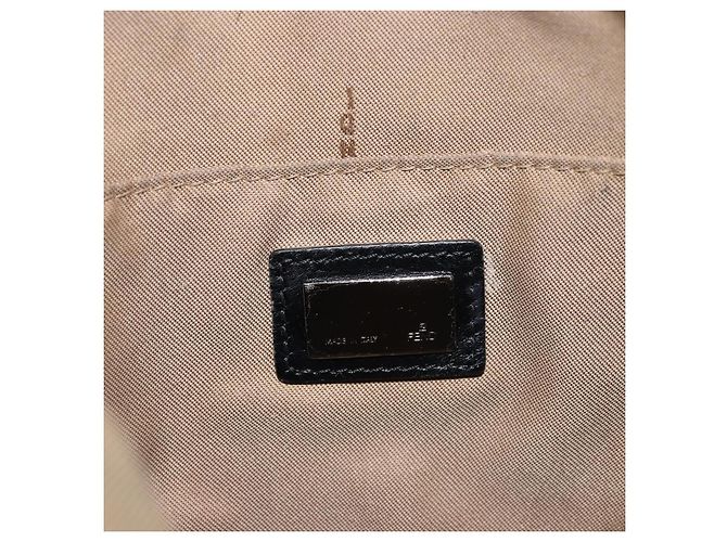 FENDI Zucchino Canvas Schultertasche Beige Silber Auth ka4113 - Ansicht 17