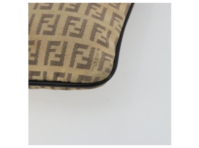 FENDI Zucchino Canvas Schultertasche Beige Silber Auth ka4113 - Ansicht 9