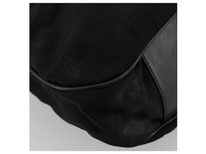 Borsa a Spalla Gucci Bamboo in Nylon Nero Argento 001 1577 Auth bs34590 - vista 14