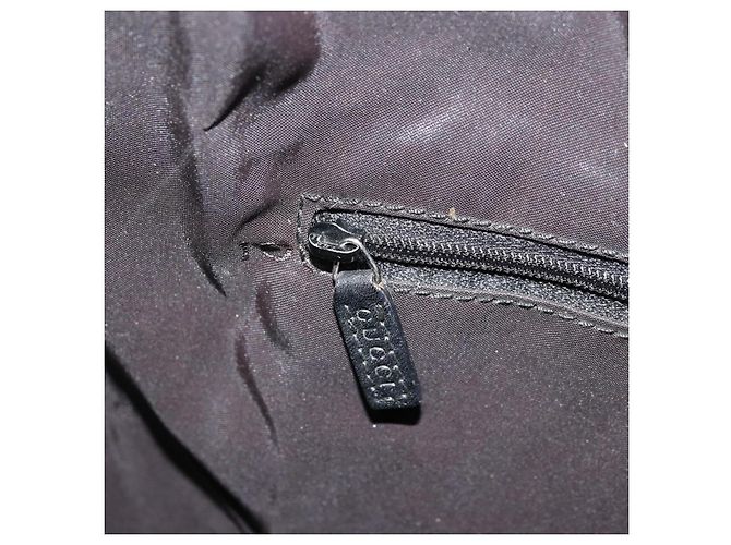 Borsa a Spalla Gucci Bamboo in Nylon Nero Argento 001 1577 Auth bs34590 - vista 19