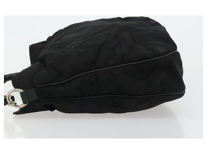 Borsa a Spalla Gucci Bamboo in Nylon Nero Argento 001 1577 Auth bs34590 - vista 4