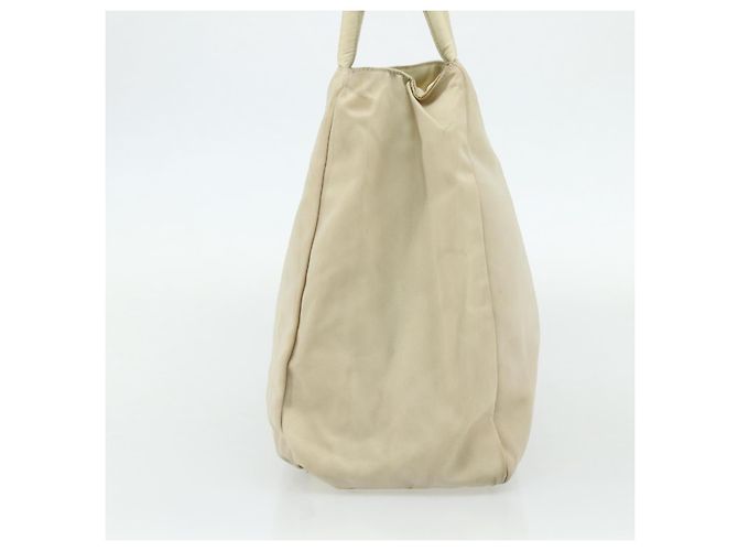 PRADA Borsa a mano in nylon avorio argento autentica bs34653 Crudo - vista 3