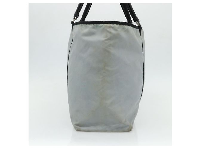 PRADA Alte Tote Tasche Nylon Hellblau Silber Auth am11438 - Ansicht 4