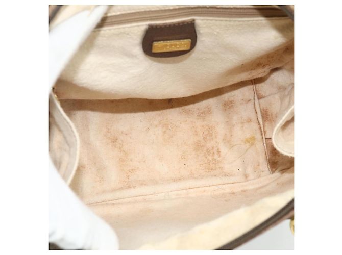 Gucci Borsa a mano GG Supreme in PVC beige e oro 000 58 0090 Auth 175308 D'oro - vista 11