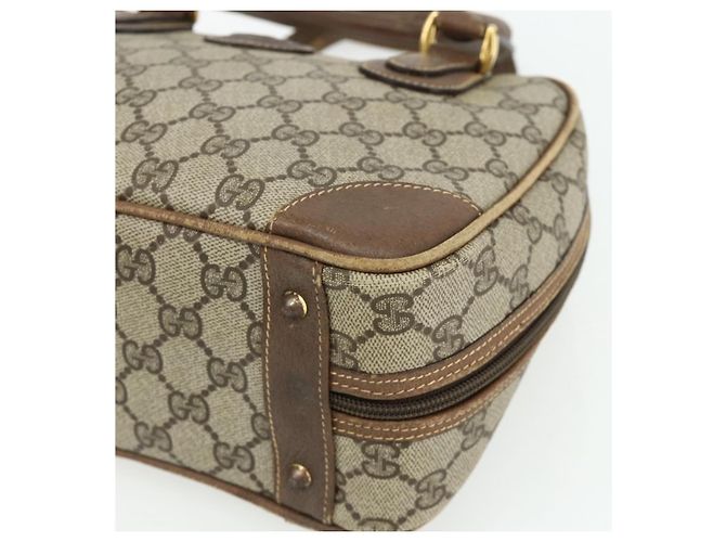 Gucci Borsa a mano GG Supreme in PVC beige e oro 000 58 0090 Auth 175308 D'oro - vista 14