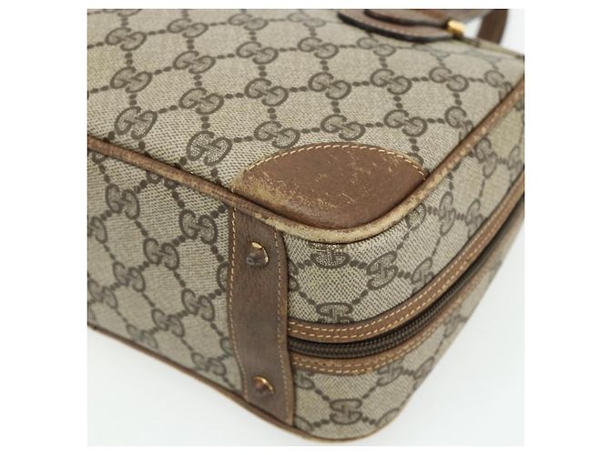 Gucci Borsa a mano GG Supreme in PVC beige e oro 000 58 0090 Auth 175308 D'oro - vista 16