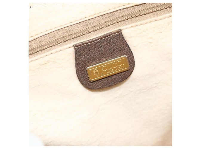 Gucci Borsa a mano GG Supreme in PVC beige e oro 000 58 0090 Auth 175308 D'oro - vista 18