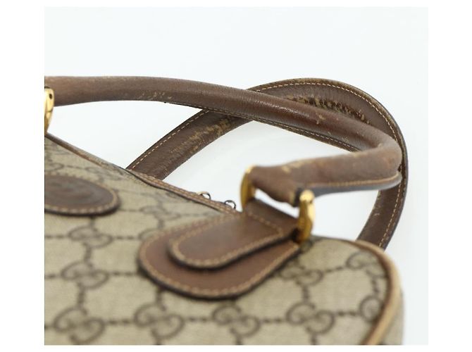 Gucci Borsa a mano GG Supreme in PVC beige e oro 000 58 0090 Auth 175308 D'oro - vista 8