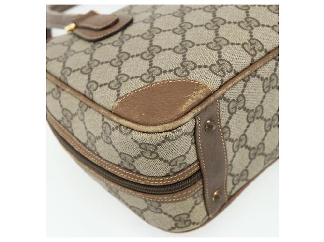 Gucci Borsa a mano GG Supreme in PVC beige e oro 000 58 0090 Auth 175308 D'oro - vista 9
